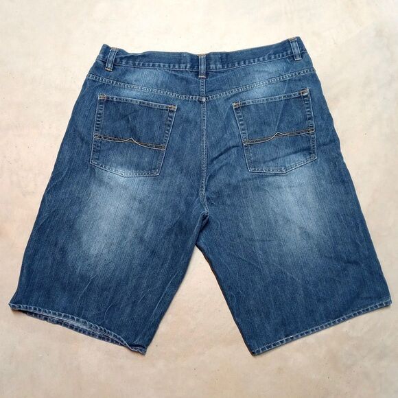 Avirex Denim Shorts Fits 42 Wide Leg Baggy Y2K Skater Long Inseam - Picture 2 of 6